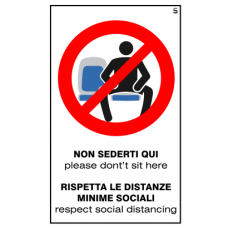 Adesivo non sederti qui